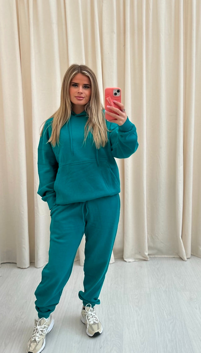 Oversized Hooded Tracksuit Teal