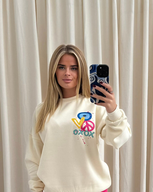 XOXO Printed Sweatshirt Adults