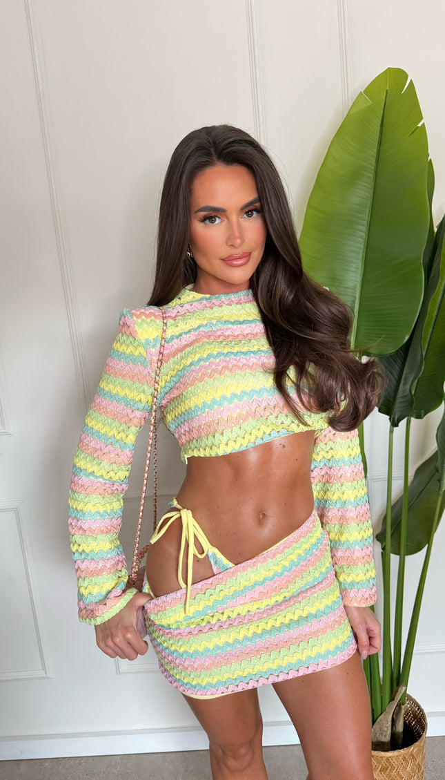 Riviera Co ord Lemon – women's co-ord set by Miss Runway