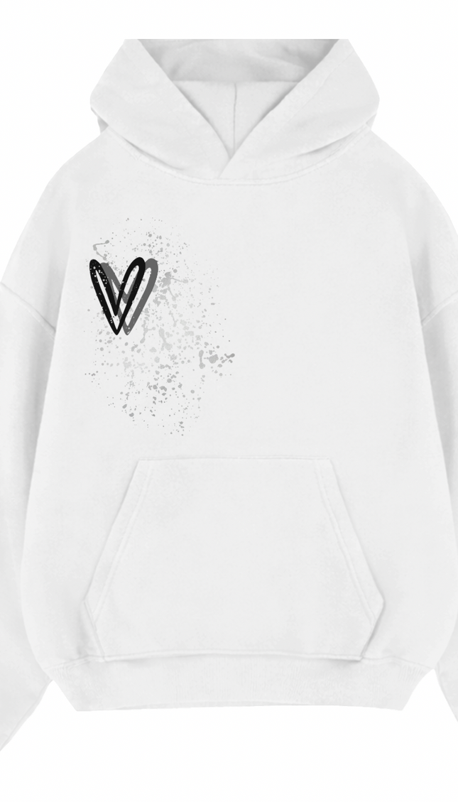 Black Heart Printed Hoodie – image 6