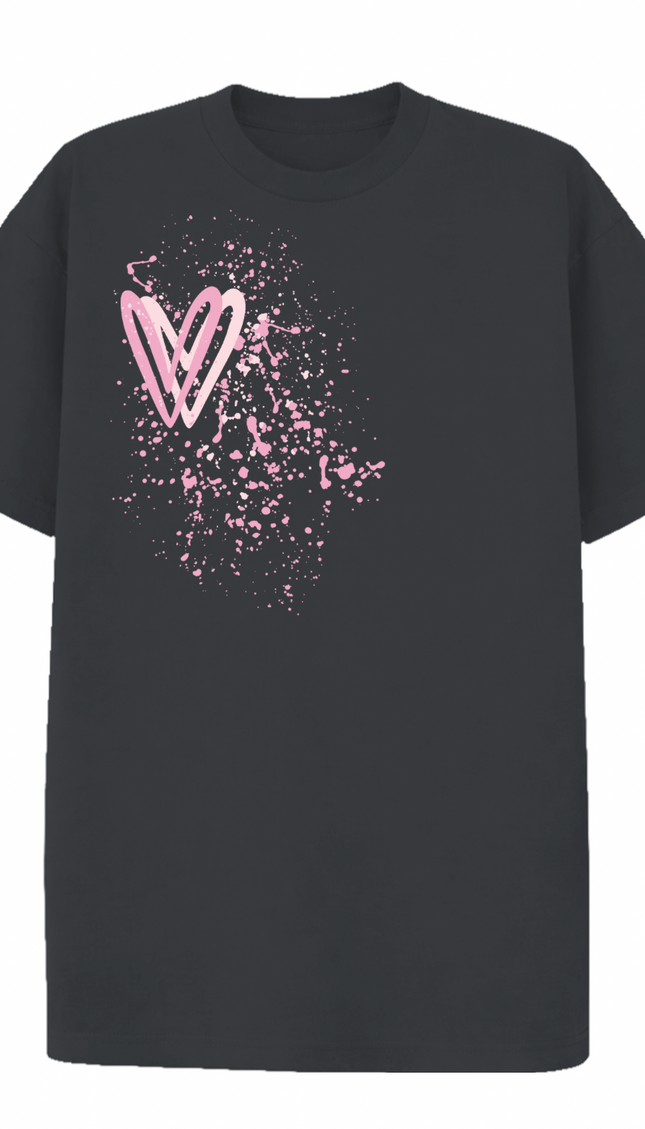 Pink Heart Printed T-shirt – image 10