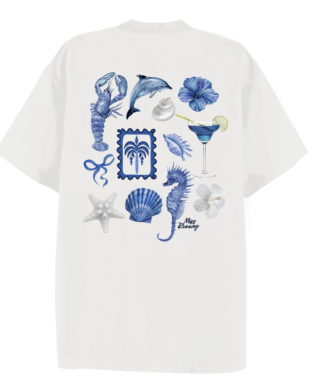 Ocean Vibes Printed T-shirt Adult