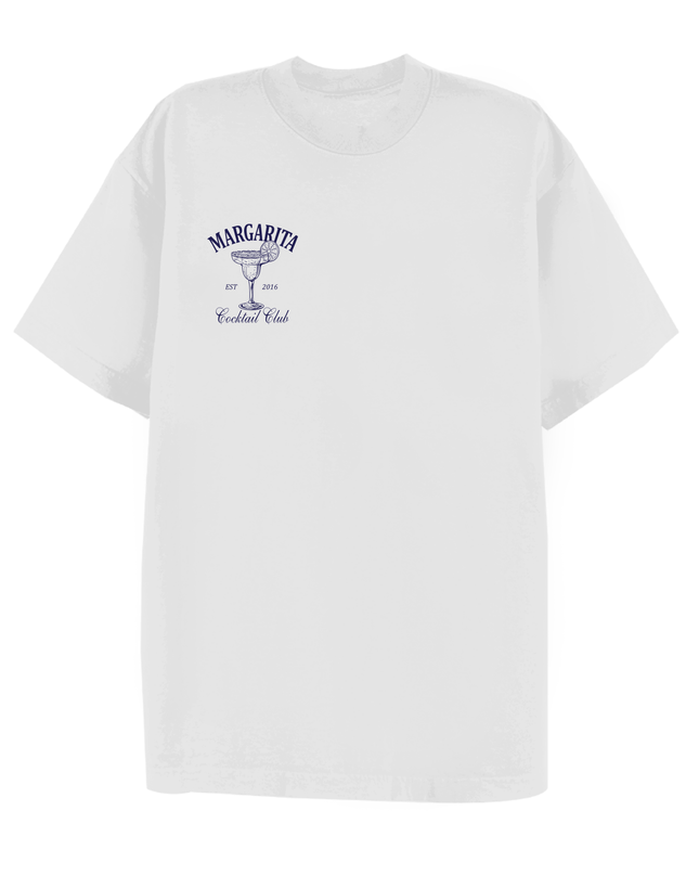 Margarita Cocktail Club Printed T-shirt Navy Adult