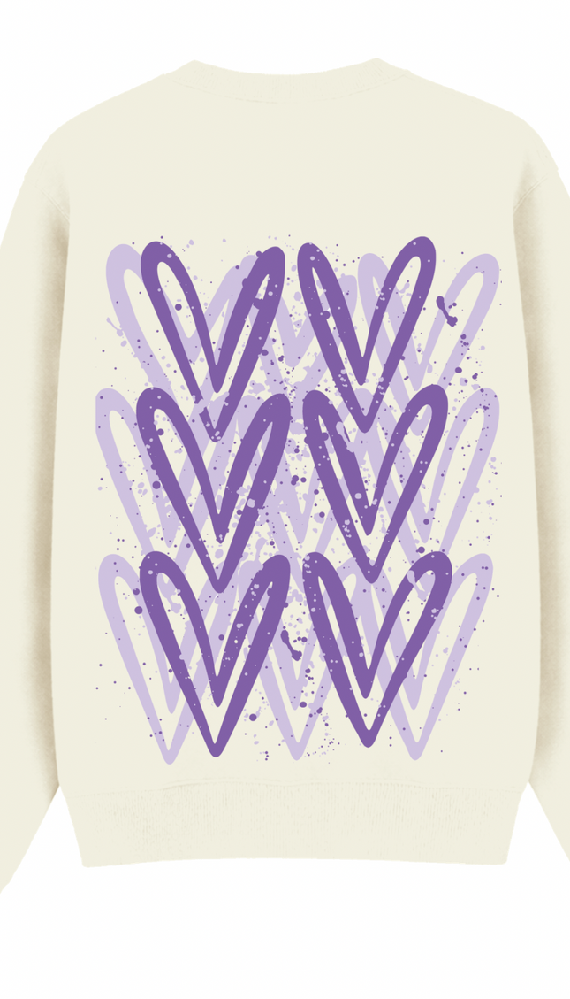 Lilac Heart Printed Sweatshirt – image 5