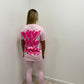 Hot Pink Heart Pink T-Shirt And Legging Set