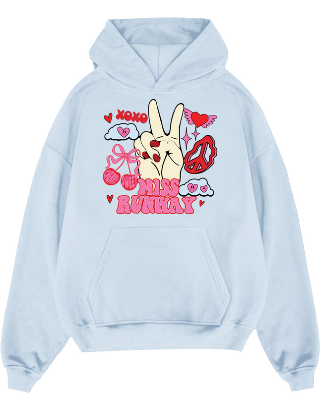 Miss Runway Peace Fingers Hoodie Adults