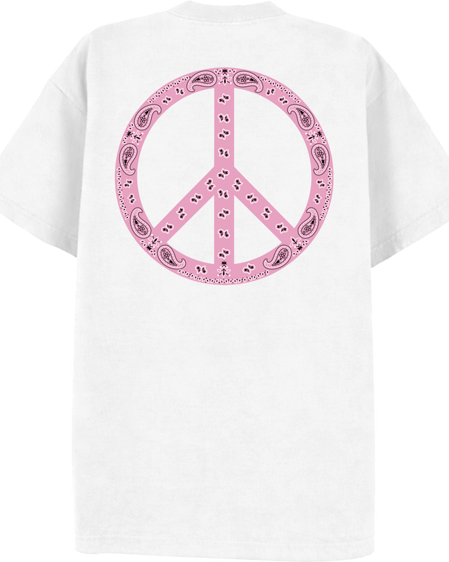Paisley Peace T Shirt Candy Pink