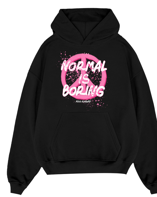 Normal Is Boring Peace Hoodie Adults