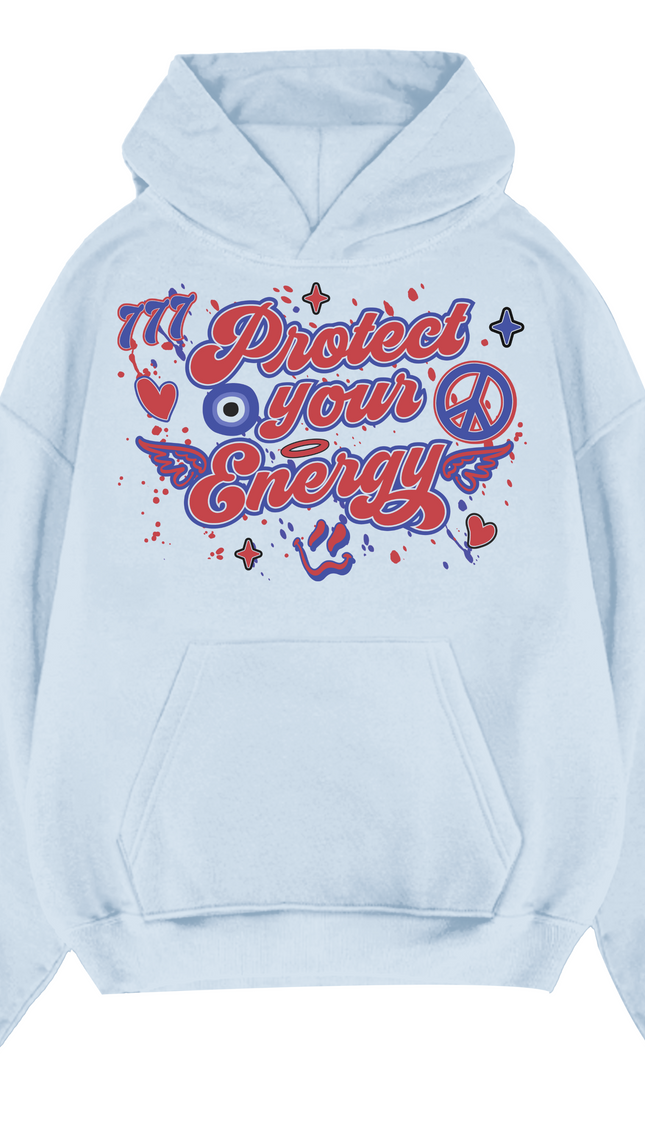 Blue/Red Protect Your Energy Hoodie – image 4