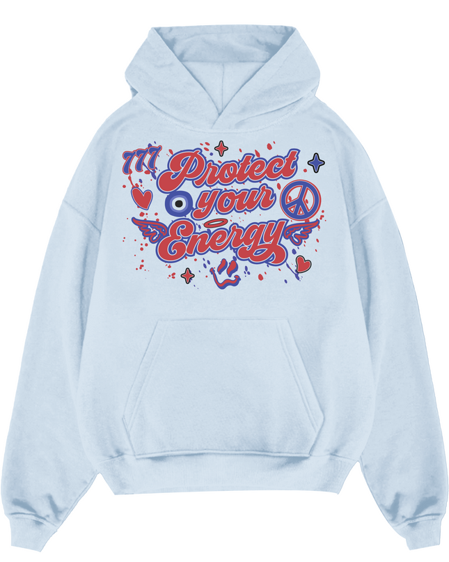 Blue/Red Protect Your Energy Hoodie Adults