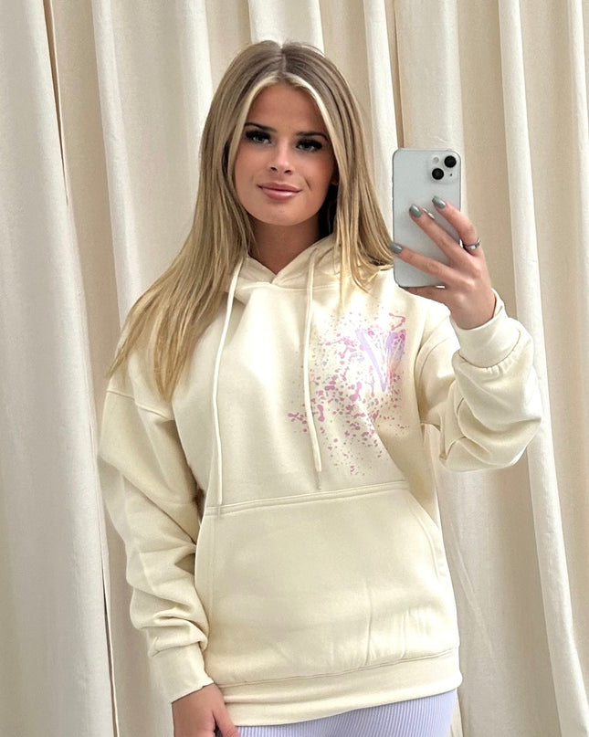 Pastel Leopard Heart Printed Hoodie Adults