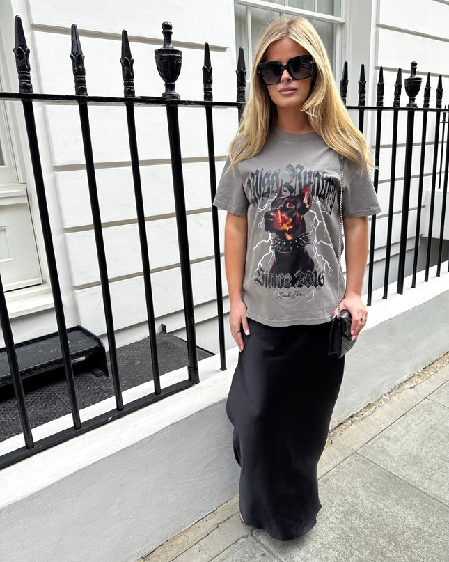 Miss Runway Doberman Printed T-shirt Adult