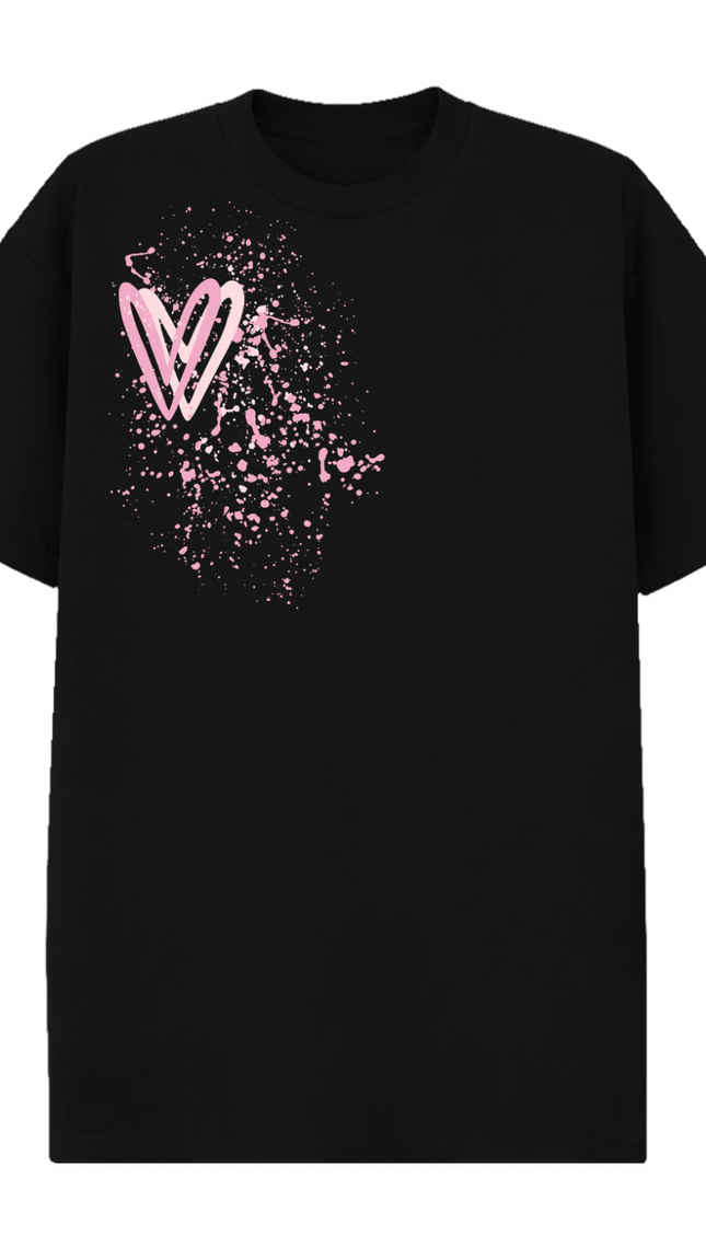 Pink Heart Printed T-shirt – image 12