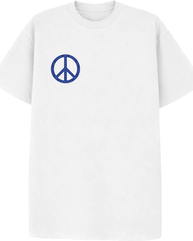 Paisley Peace T Shirt Royal Blue