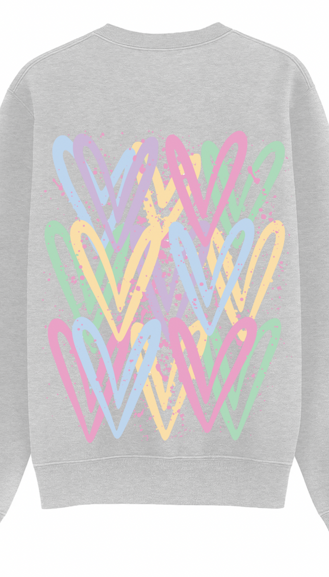 Pastel Heart Printed Sweatshirt – image 7
