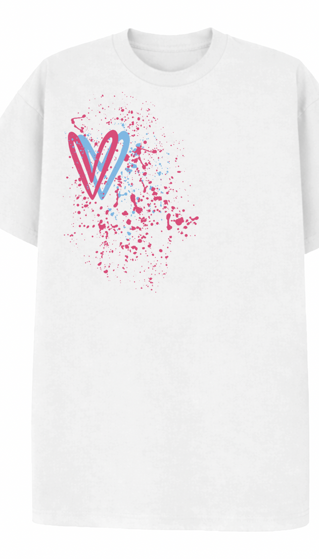 Multicoloured Heart Printed T-shirt by Miss Runway – image 2