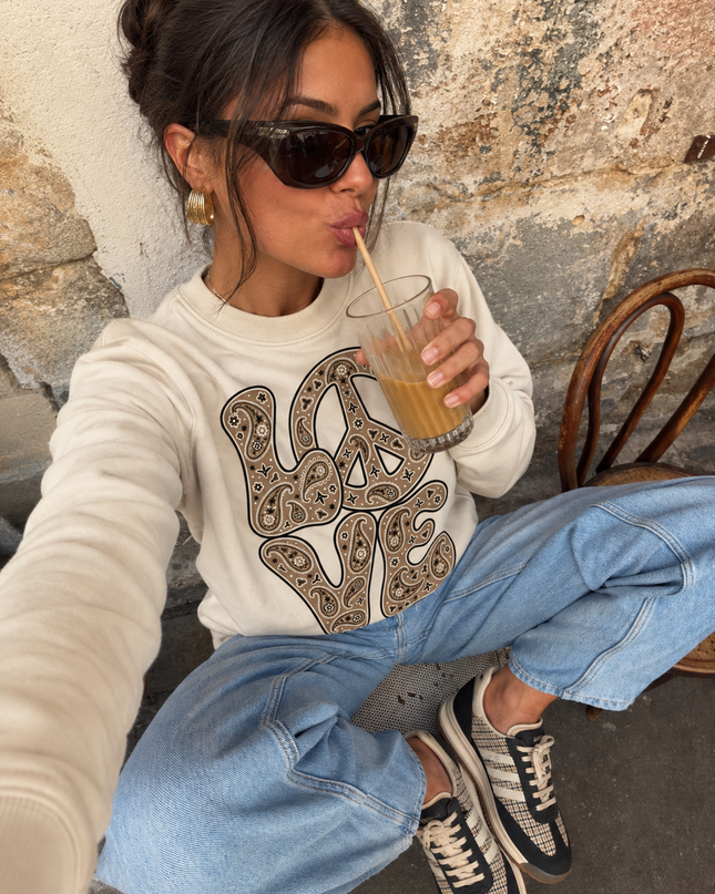 Paisley Love Mocha Sweatshirt