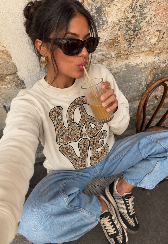 Paisley Love Mocha Sweatshirt