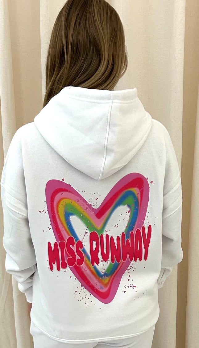Miss Runway Multicoloured Heart Printed Hoodie – image 10