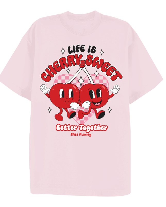 Cherry Sweet Printed T-shirt Adult