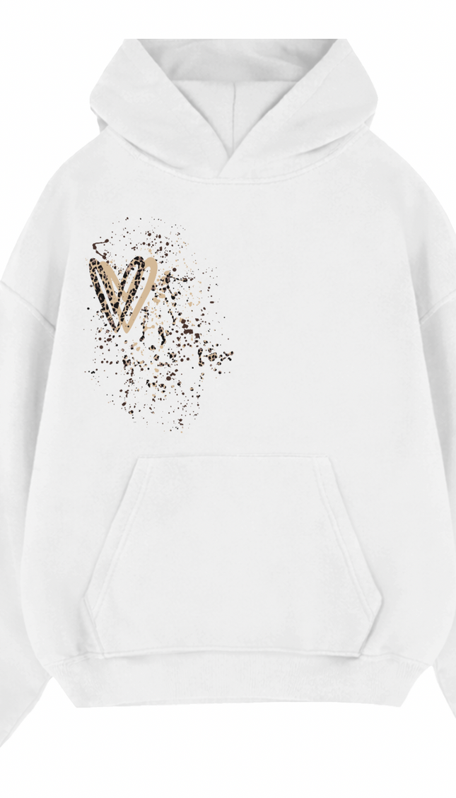 Leopard Print Heart Printed Hoodie – image 6