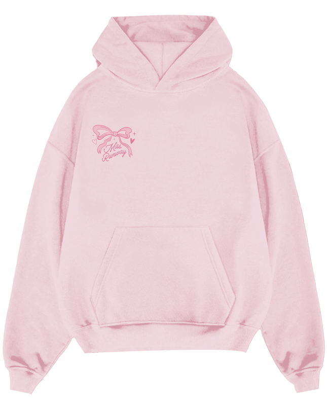 Miss Runway Pink Bow Lovers Club Hoodie Pink