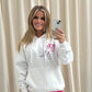 Multicoloured Leopard Print Graffiti Hoodie White