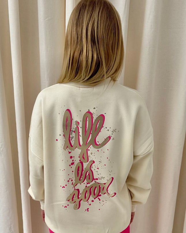 Life Is Good Printed Sweatshirt Adults