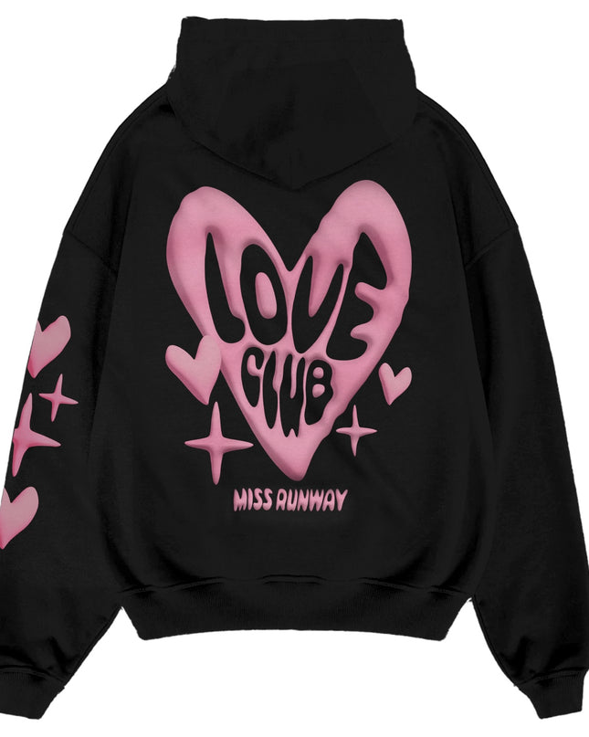 Love Club Hoodie Black