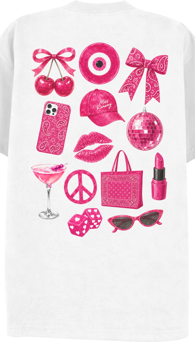 Paisley Reverie T-shirt Hot Pink – adult printed t-shirt by Miss Runway