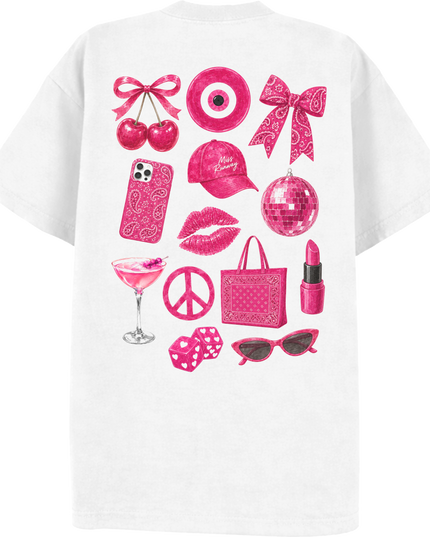 Paisley Reverie T-shirt Hot Pink