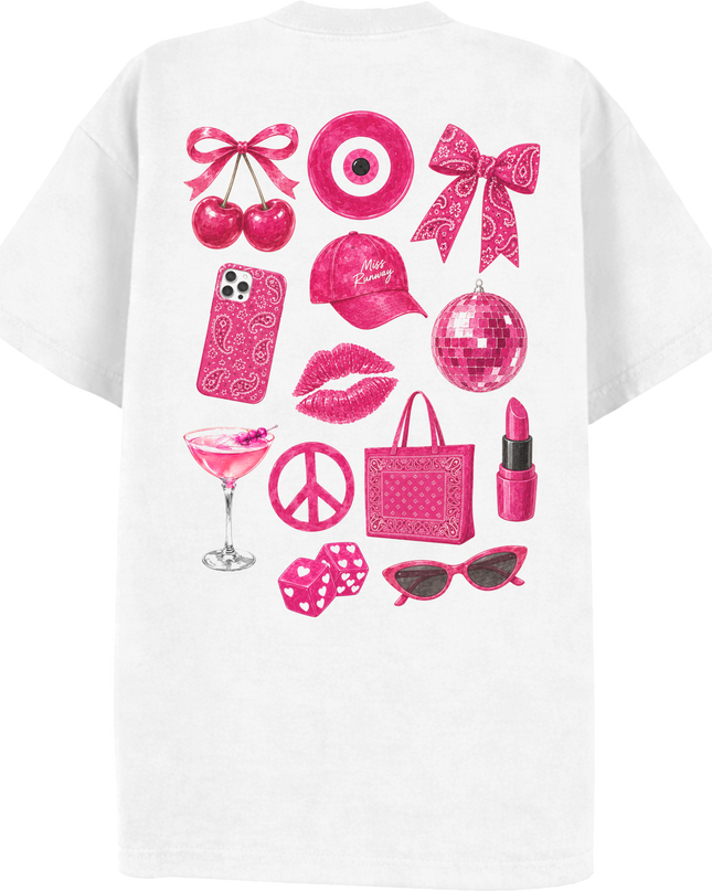 Paisley Reverie T-shirt Hot Pink