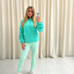 Ruched Hoodie Mint