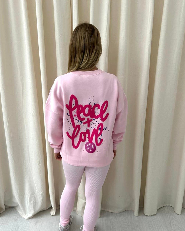 Peace + Love  Printed Sweatshirt & Leggings Adults