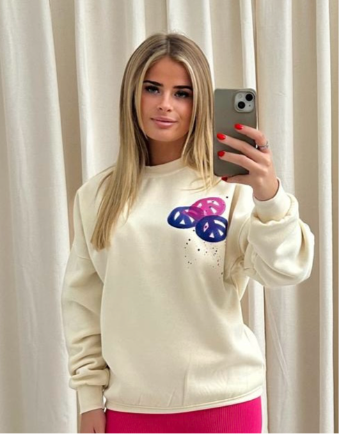Peace + Love Printed Sweatshirt Adults