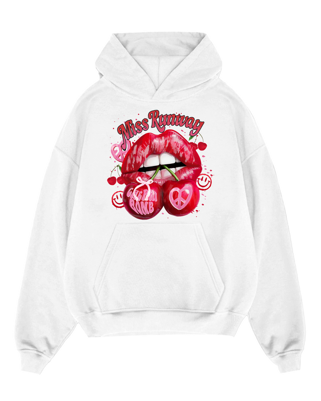 Miss Runway Cherry Lips Hoodie Adults