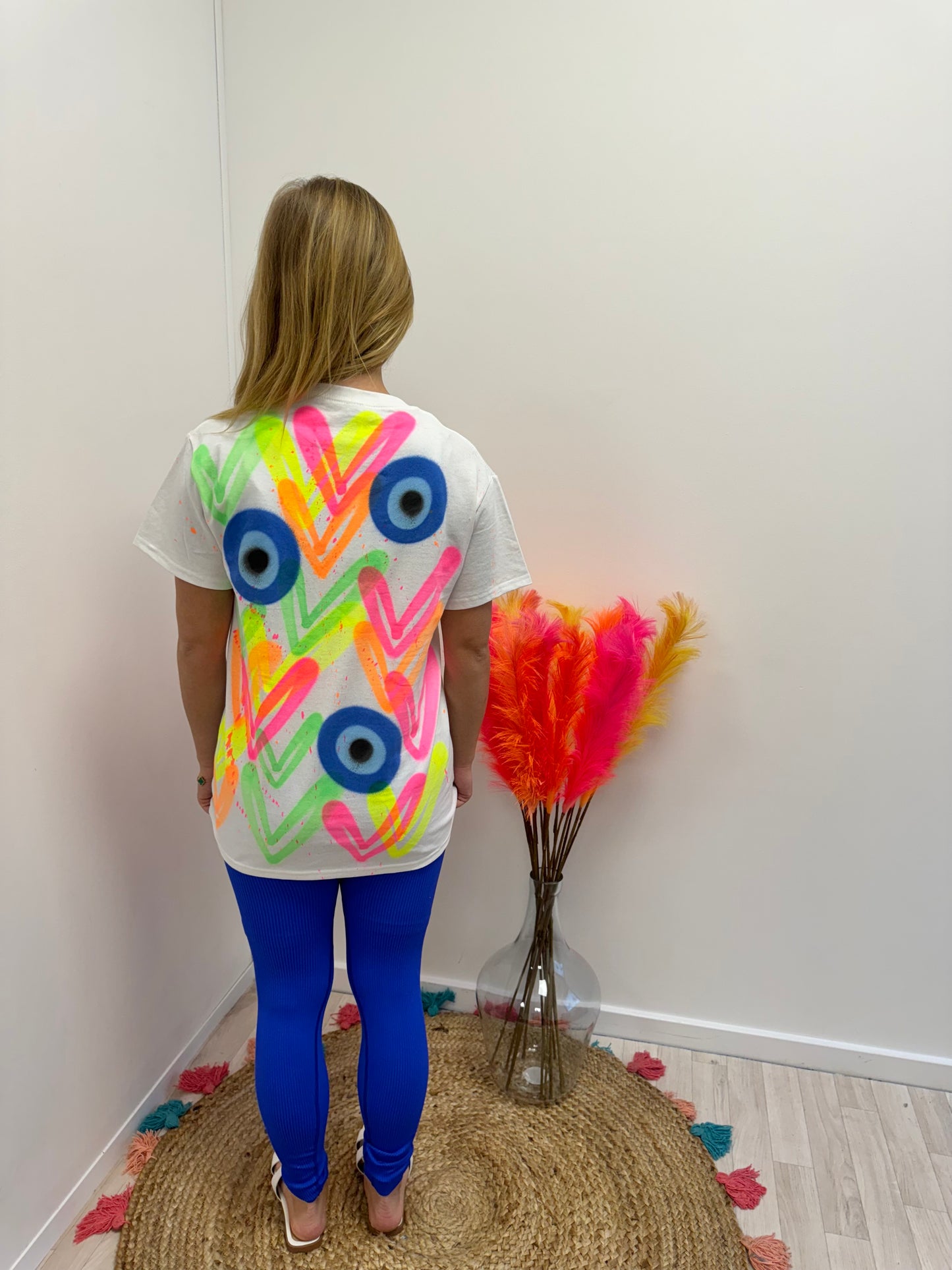 Neon Heart/Evil Eye T-Shirt And Legging Set