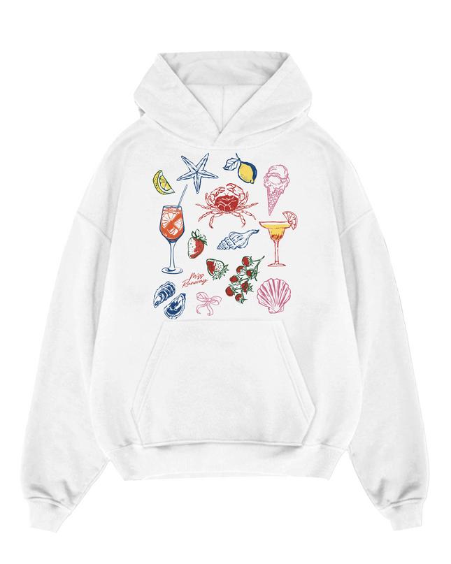 Seafood And Cocktails Hoodie Adults