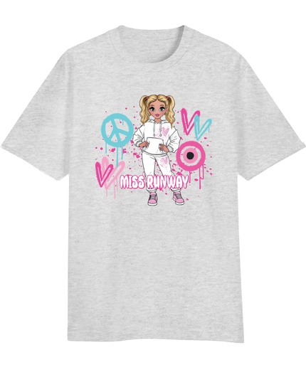 Miss Runway Doll T-Shirt Pin/Greenk Heart Design