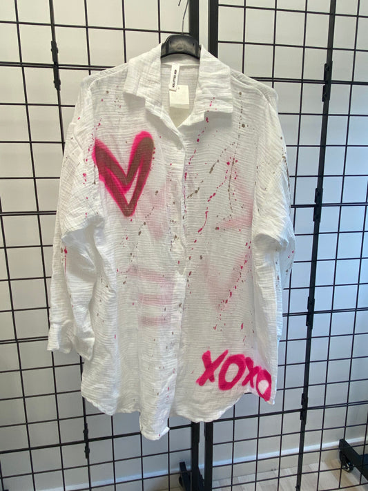 Love xoxo Cheesecloth Shirt
