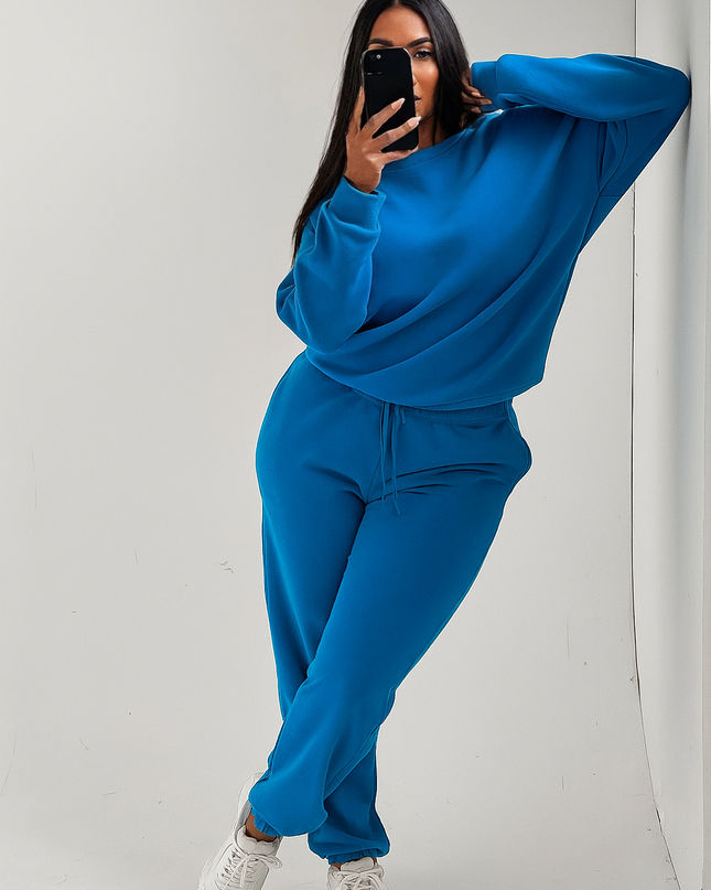 Electric Blue Sweatshirt Tracksuit