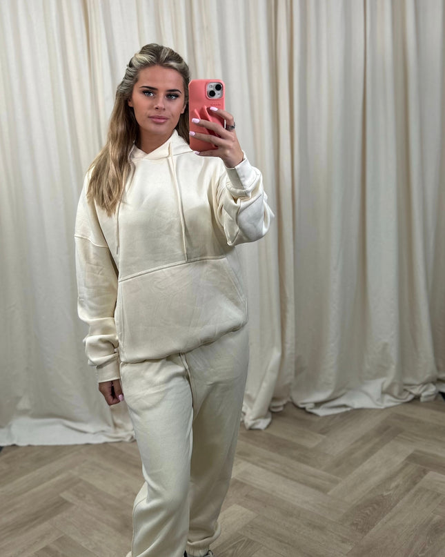 Cream Hooded Tracksuit