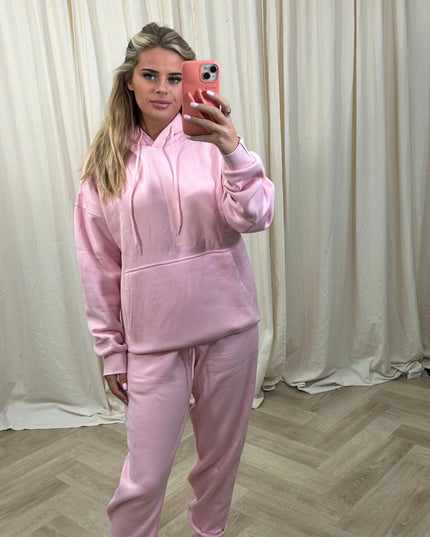 Pink Hooded Tracksuit