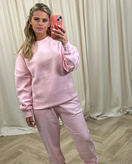 Pink Sweatshirt Tracksuit