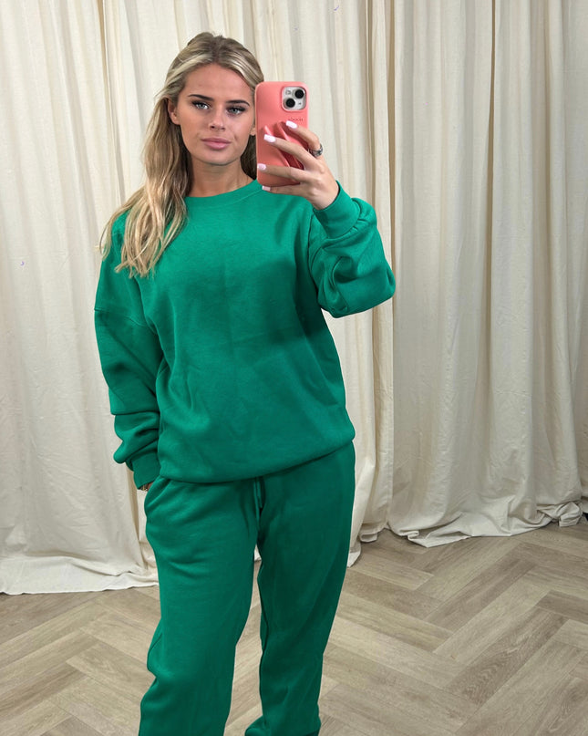 Green Sweatshirt Tracksuit