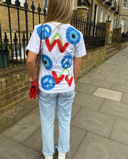 Cherry Evil Eye Spray Painted T-shirt Kids