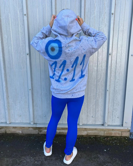 11:11 Evil Eye Spray Painted Hoodie & Leggings Kids