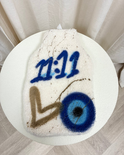 Evil Eye 11:11 Spray Painted Hot Water Bottle