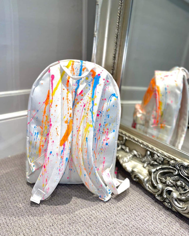 Peace/Heart Spray Painted Backpack