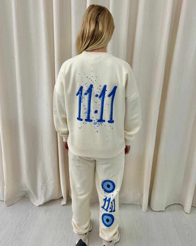 11:11 Evil Eye Printed Sweatshirt Tracksuit Kids